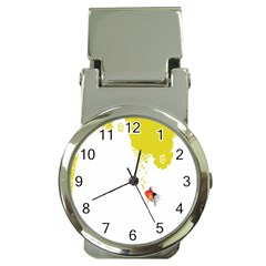 Fish Underwater Yellow White Money Clip Watches