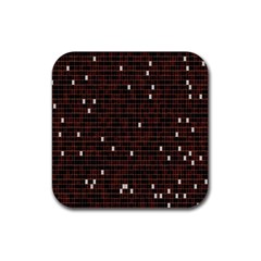 Cubes Small Background Rubber Coaster (square)  by Simbadda