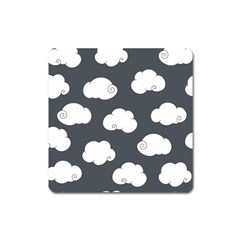 Cloud White Gray Sky Square Magnet by Alisyart