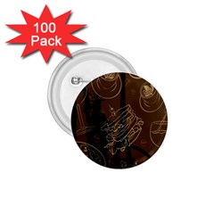 Coffe Break Cake Brown Sweet Original 1 75  Buttons (100 Pack)  by Alisyart