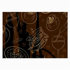 Coffe Break Cake Brown Sweet Original Large Glasses Cloth (2-side) by Alisyart