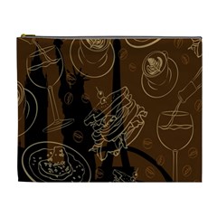 Coffe Break Cake Brown Sweet Original Cosmetic Bag (xl)