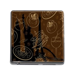 Coffe Break Cake Brown Sweet Original Memory Card Reader (square) by Alisyart