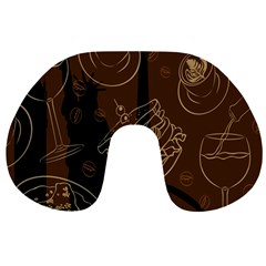 Coffe Break Cake Brown Sweet Original Travel Neck Pillows by Alisyart