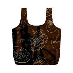 Coffe Break Cake Brown Sweet Original Full Print Recycle Bags (m)  by Alisyart