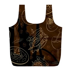 Coffe Break Cake Brown Sweet Original Full Print Recycle Bags (l)  by Alisyart