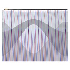 Crease Patterns Large Vases Blue Red Orange White Cosmetic Bag (xxxl) 