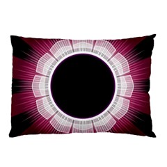 Circle Border Hole Black Red White Space Pillow Case