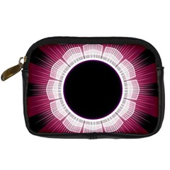 Circle Border Hole Black Red White Space Digital Camera Cases