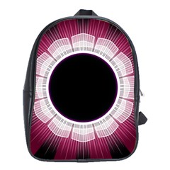 Circle Border Hole Black Red White Space School Bags (xl)  by Alisyart