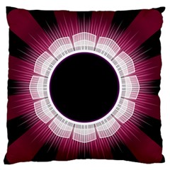 Circle Border Hole Black Red White Space Standard Flano Cushion Case (one Side) by Alisyart