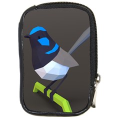 Animals Bird Green Ngray Black White Blue Compact Camera Cases