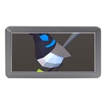 Animals Bird Green Ngray Black White Blue Memory Card Reader (Mini) Front