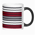 Fabric Line Red Grey White Wave Morph Mugs Right