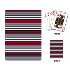 Fabric Line Red Grey White Wave Playing Card