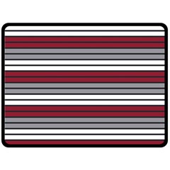 Fabric Line Red Grey White Wave Fleece Blanket (large) 