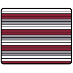 Fabric Line Red Grey White Wave Fleece Blanket (medium) 