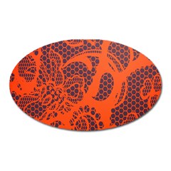 Enlarge Orange Purple Oval Magnet