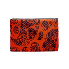 Enlarge Orange Purple Cosmetic Bag (medium)  by Alisyart