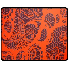 Enlarge Orange Purple Fleece Blanket (medium) 