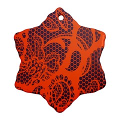 Enlarge Orange Purple Ornament (snowflake)