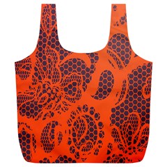 Enlarge Orange Purple Full Print Recycle Bags (l) 