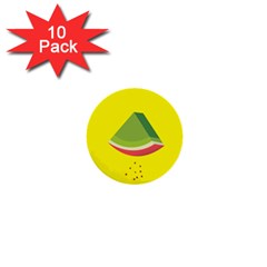 Fruit Melon Sweet Yellow Green White Red 1  Mini Buttons (10 Pack) 