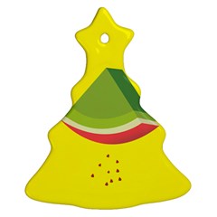 Fruit Melon Sweet Yellow Green White Red Christmas Tree Ornament (two Sides)