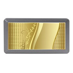 Golden Wave Floral Leaf Circle Memory Card Reader (mini)