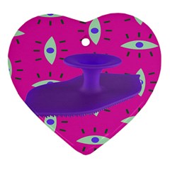 Eye Purple Pink Ornament (heart)