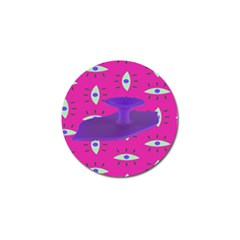 Eye Purple Pink Golf Ball Marker (4 Pack) by Alisyart
