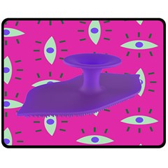 Eye Purple Pink Fleece Blanket (medium) 