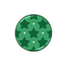 Green White Star Hat Clip Ball Marker (4 Pack) by Alisyart