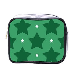 Green White Star Mini Toiletries Bags