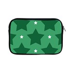 Green White Star Apple iPad Mini Zipper Cases Front