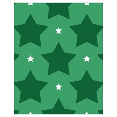 Green White Star Drawstring Bag (small)