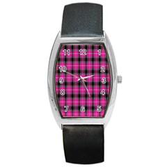 Cell Background Pink Surface Barrel Style Metal Watch by Simbadda