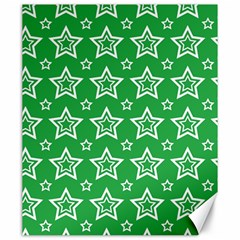 Green White Star Line Space Canvas 20  X 24  