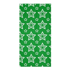 Green White Star Line Space Shower Curtain 36  X 72  (stall) 