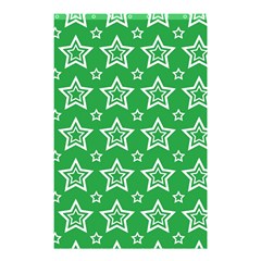Green White Star Line Space Shower Curtain 48  X 72  (small) 