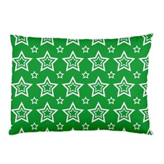 Green White Star Line Space Pillow Case (two Sides)