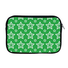 Green White Star Line Space Apple Macbook Pro 17  Zipper Case