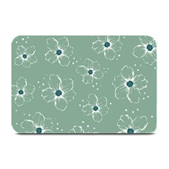 Floral Flower Rose Sunflower Grey Plate Mats by Alisyart