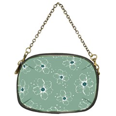 Floral Flower Rose Sunflower Grey Chain Purses (one Side) 