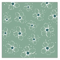 Floral Flower Rose Sunflower Grey Large Satin Scarf (square) by Alisyart