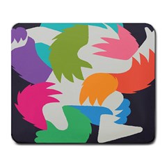 Hand Rainbow Blue Green Pink Purple Orange Monster Large Mousepads by Alisyart