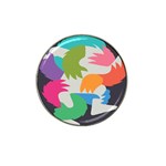 Hand Rainbow Blue Green Pink Purple Orange Monster Hat Clip Ball Marker (10 pack) Front