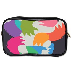 Hand Rainbow Blue Green Pink Purple Orange Monster Toiletries Bags 2-side