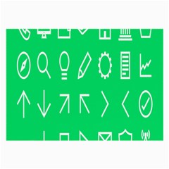 Icon Sign Green White Large Glasses Cloth (2-side)