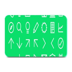 Icon Sign Green White Plate Mats by Alisyart